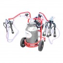 Aparat de muls vaci 2 posturi bidon 40L inox cu butelie, vacuum rezervor Breckner Germany