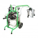 Aparat de muls vaci 2 posturi bidon 40L inox cu butelie, vacuum rezervor Breckner Germany
