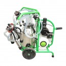 Aparat de muls vaci 2 posturi bidon 40L inox cu butelie, vacuum rezervor Breckner Germany