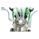 Aparat de muls vaci 2 posturi bidon 40L inox cu butelie, vacuum rezervor Breckner Germany