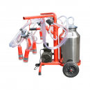 Aparat de muls vaci 2 posturi bidon 40L inox cu vid in cadru(vacuum) Breckner Germany