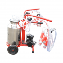Aparat de muls vaci 2 posturi bidon 40L inox cu vid in cadru(vacuum) Breckner Germany