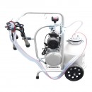 Aparat de muls vaci cu grup colector 160cc, sasiu galvanizat, bidon aluminiu 30L, 1 post Breckner Germany