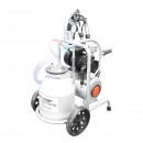 Aparat de muls vaci cu grup colector 160cc, sasiu galvanizat, bidon aluminiu 30L, 1 post Breckner Germany