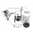 Aparat de muls vaci cu grup colector 160cc, sasiu galvanizat, bidon aluminiu 30L, 1 post, pahar inox Breckner Germany