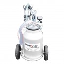 Aparat de muls vaci cu grup colector 160cc, sasiu galvanizat, bidon aluminiu 30L, 1 post, pahar inox Breckner Germany