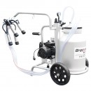 Aparat de muls vaci cu grup colector 160cc, sasiu galvanizat, bidon aluminiu 30L, 1 post, pahar inox Breckner Germany