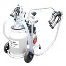 Aparat de muls vaci cu grup colector 160cc sasiu galvanizat bidon aluminiu 40L 2 posturi Breckner Germany