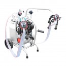 Aparat de muls vaci cu grup colector 160cc sasiu galvanizat bidon aluminiu 40L 2 posturi Breckner Germany