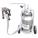 Aparat de muls vaci cu grup colector 160cc, sasiu galvanizat, bidon inox 30L, 1 post Breckner Germany