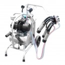 Aparat de muls vaci cu grup colector 160cc, sasiu galvanizat, bidon inox 30L, 1 post Breckner Germany