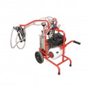 Aparat de muls vaci cu grup colector 160cc, sasiu galvanizat, bidon inox 40L, 2 posturi Breckner Germany