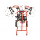 Aparat de muls vaci cu grup colector 160cc, sasiu galvanizat, bidon inox 40L, 2 posturi Breckner Germany