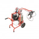 Aparat de muls vaci cu grup colector 160cc, sasiu galvanizat, bidon inox 40L, 2 posturi Breckner Germany