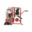 Aparat de muls vaci cu grup colector 160cc, sasiu galvanizat, bidon inox 40L, 2 posturi Breckner Germany