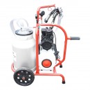 Aparat de muls vaci cu grup colector 160cc, sasiu vopsit electrostatic, bidon aluminiu 30L, 1 post Breckner Germany