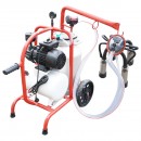 Aparat de muls vaci cu grup colector 160cc, sasiu vopsit electrostatic, bidon aluminiu 30L, 1 post Breckner Germany