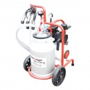 Aparat de muls vaci cu grup colector 160cc, sasiu vopsit electrostatic, bidon aluminiu 30L, 1 post Breckner Germany