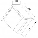 Aplica de exterior Suga-12/SC, putere 12W, lumina neutra 4200K, 650lm, 85-265V, IP65