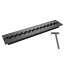 Arzator incastrabil, Bioetanol, 606 x 150 x 75 mm, Otel, Negru, pentru Interior/Exterior
