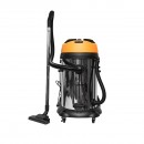 Aspirator profesional industrial umed/uscat volum 75L tensiune alimentare 220V, putere 2x1200W corp din inox Hoteche