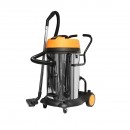Aspirator profesional industrial umed/uscat volum 75L tensiune alimentare 220V, putere 2x1200W corp din inox Hoteche