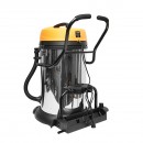 Aspirator profesional industrial umed/uscat volum 75L tensiune alimentare 220V, putere 2x1200W corp din inox Hoteche