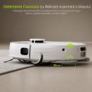 Aspirator robot inteligent cu functie mop 8500Pa, statie auto-golire, navigatie laser LDS, baterie 5200 mAh, perie anti-incurcare, control aplicatie WiFi Extravis