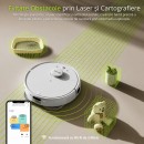 Aspirator robot inteligent cu functie mop 8500Pa, statie auto-golire, navigatie laser LDS, baterie 5200 mAh, perie anti-incurcare, control aplicatie WiFi Extravis