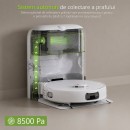Aspirator robot inteligent cu functie mop 8500Pa, statie auto-golire, navigatie laser LDS, baterie 5200 mAh, perie anti-incurcare, control aplicatie WiFi Extravis