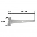 Balama lunga pentru usa, 300 mm, galvanizata, Strend Pro T-LINK