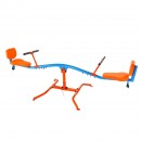 Balansoar pentru copii, 2 locuri, Otel, Rotatie 360 grade, Capacitate max 136 kg, 2640 x 930 x 710 mm