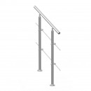 Balustrada inox, 1-2 trepte Vivatechnix, 800 x 104 x 1060 mm, Unghi reglabil 0° - 45°, accesorii prindere