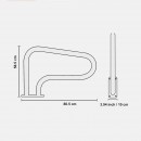 Balustrada inox pentru piscina, 805 x 100 x 585 mm, Capacitate 100 kg, protectie UV, accesorii montaj incluse