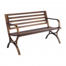 Banca cu cadru metalic otel, Bronz antic, Lungime 127 cm, max 227 kg, 2-3 persoane