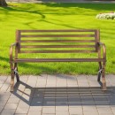 Banca cu cadru metalic otel, Bronz antic, Lungime 127 cm, max 227 kg, 2-3 persoane