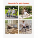 Banca cu cadru metalic otel, Bronz antic, Lungime 127 cm, max 227 kg, 2-3 persoane