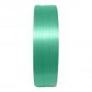 Banda de legat PET poliester, 19x1mm, verde, rola 1000m Breckner Germany