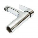 Baterie lavoar baie Premium din cupru, design rotund, monocomanda, crom lucios, furtunuri incluse