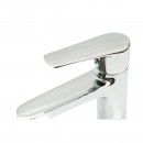 Baterie lavoar baie Premium din cupru, design rotund, monocomanda, crom lucios, furtunuri incluse