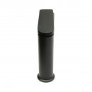 Baterie lavoar baie Premium din cupru, pipa lunga, design rotund, monocomanda, negru mat, furtunuri incluse