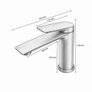 Baterie lavoar baie Premium din cupru, pipa lunga, design rotund, monocomanda, negru mat, furtunuri incluse