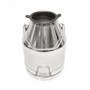 Bidon de inox cu capac pentru lapte 30L aparat de muls vaci Breckner Germany