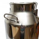 Bidon de inox pentru lapte cu capac 50L cu robinet aparat de muls vaci Breckner Germany