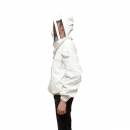 Bluza apicola alba cu masca de protectie tip gluga marimea XL