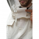 Bluza apicola alba cu masca de protectie tip gluga marimea XL