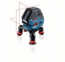 Bosch GLL 3-50+BM1+LR2 nivela laser cu linii, 10m, receptor 50m, precizie 0.3 mm/m + 1 baterie 9V (6LR61) + L-Boxx - 3165140662499