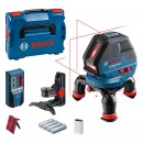 Bosch GLL 3-50+BM1+LR2 nivela laser cu linii, 10m, receptor 50m, precizie 0.3 mm/m + 1 baterie 9V (6LR61) + L-Boxx - 3165140662499