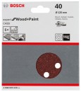 Bosch Set 5 foi abrazive Expert for Wood and Paint C430, 125mm, G40, 8 gauri - 3165140171243