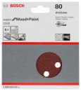 Bosch Set 5 foi de slefuire Expert for Wood and Paint C430, 125mm, G80, 8 orificii - 3165140171267